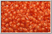 R-11-0964, TOHO Rocailles, 11/0, crystal, trans., coral-ld., 10g