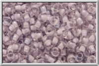 R-11-1066, TOHO Rocailles, 11/0, crystal, trans., lt. purple-ld., 10g