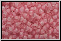 R-11-0968, TOHO Rocailles, 11/0, crystal, trans., rosaline-ld., matte, 10g