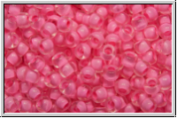 R-11-0970, TOHO Rocailles, 11/0, crystal, trans., carnation-ld., matte, 10g