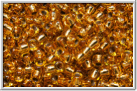R-11-0744, TOHO Rocailles, 11/0, topaz, lt., trans., copper-ld., 10g