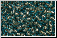 R-11-0748, TOHO Rocailles, 11/0, aqua, trans., copper-ld., 10g