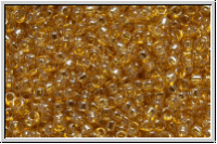 R-15-0103b, TOHO Rocailles, 15/0, yellow amber, trans., luster, 5g