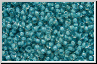 R-15-0183, TOHO Rocailles, 15/0, crystal, trans., aqua-ld., luster, 5g