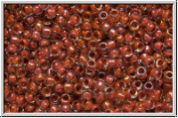 R-15-0186, TOHO Rocailles, 15/0, crystal, trans., terracotta-ld., luster, 5g