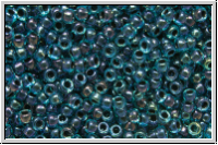 R-15-0248, TOHO Rocailles, 15/0, aqua, trans., black-ld., 5g