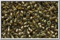 R-15-0281, TOHO Rocailles, 15/0, topaz, trans., olivine-ld., AB, 5g