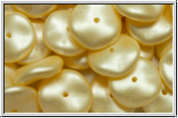 Ripple-Beads, 12mm, white, alabaster, cream pastel, 12 Stk.