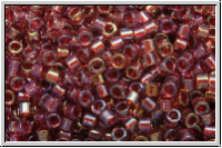 DB2375, MIYUKI Delica, 11/0, crystal, trans., garnet-ld. (dyed) , 5g