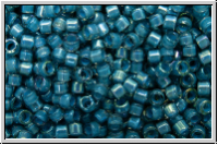DB2384, MIYUKI Delica, 11/0, crystal, trans., dk. blue-ld. (dyed) , 5g