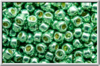 R-11-0589PF, TOHO Rocailles, 11/0, green, jade, galv., met., perm.-finish, 10g