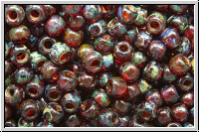 R-11-0316Y, TOHO Rocailles, 11/0, ruby, siam, trans., picasso, 10g