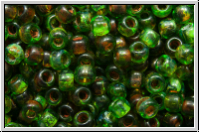R-11-0318fY, TOHO Rocailles, 11/0, peridot, trans., picasso, matte, 10g