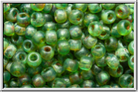 R-11-0314fY, TOHO Rocailles, 11/0, aquamarine, trans., picasso, matte, 10g