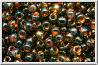 R-11-0313Y, TOHO Rocailles, 11/0, topaz, lt., trans., picasso, 10g