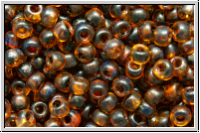 R-11-0313fY, TOHO Rocailles, 11/0, topaz, lt., trans., picasso, matte, 10g