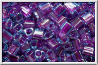 TG-11-0252, TOHO Triangles, 11/0, aqua, trans., purple-ld., 10g