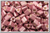 TG-11-0553f, TOHO Triangles, 11/0, rose, galv., met., matte, 10g