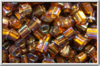 TG-11-2034, TOHO Triangles, 11/0, topaz, smoke, trans., silver-ld., AB, 10g