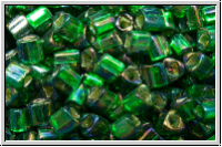 TG-11-2036, TOHO Triangles, 11/0, emerald, trans., silver-ld., AB, 10g