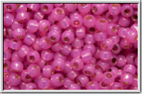 R-11-2107PF, TOHO Rocailles, 11/0, pink, hot, opal, silver-ld., perm.-finish, 10g