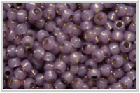 R-11-2108PF, TOHO Rocailles, 11/0, amethyst, opal, silver-ld., perm.-finish, 10g