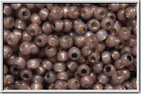 R-11-2114PF, TOHO Rocailles, 11/0, cocoa, opal, silver-ld., perm.-finish, 10g