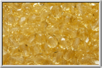 Bhm. Glasschliffperle, feuerpol., 4mm, gold, lt., trans., 50 Stk.
