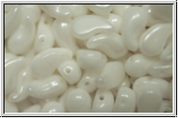 ZoliDuo-Beads, 5x8mm, right, white, alabaster, white iris. sfinx, 25 Stk.