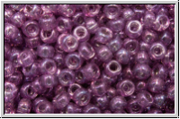 RR-11-0316, MIYUKI Rocailles, 11/0, amethyst, lt., trans., gold luster, 10g