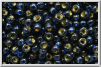RR-11-4282, MIYUKI Rocailles, 11/0, blue (dyed), dk. navy, trans., silver-ld., duracoat, 10g