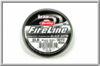 Fireline Beading Thread, Fdelgarn, 08 LB, black satin, 50 yd