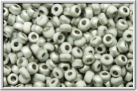 RR-11-4558, MIYUKI Rocailles, 11/0, white, op., half silver, matte, 10g