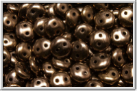 Linsen, 6x2,5mm, 2-Loch, bronze, dk., met., 50 Stk.