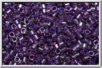 DB1754, MIYUKI Delica, 11/0, crystal, trans., spkl. purple-ld., AB, 5g