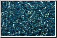 DB1762, MIYUKI Delica, 11/0, crystal, trans., spkl. sky blue-ld., AB, 5g