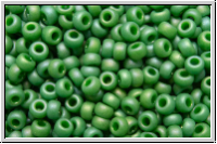 RR-11-4699, MIYUKI Rocailles, 11/0, green, op., glaze, matte, AB, 10g