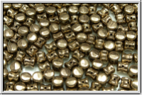 Diabolo-Beads, 5x5mm, bronze, lt., metallic, 25 Stk.