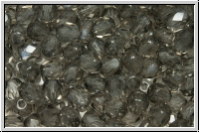 Bhm. Glasschliffperle, PRECIOSA, feuerpol., 4mm, crystal, trans., stone (dyed), 50 Stk.