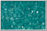 Bhm. Glasschliffperle, PRECIOSA, feuerpol., 4mm, crystal, trans., ice (dyed), 50 Stk.