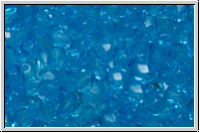 Bhm. Glasschliffperle, PRECIOSA, feuerpol., 4mm, crystal, trans., ocean (dyed), 50 Stk.
