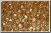 Bhm. Glasschliffperle, PRECIOSA, feuerpol., 4mm, crystal, trans., sand (dyed), 50 Stk.