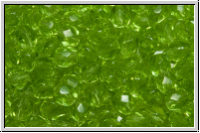 Bhm. Glasschliffperle, PRECIOSA, feuerpol., 4mm, olivine, lt., trans., 50 Stk.