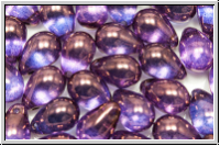 Drop Beads, 6x9mm, crystal, trans., vega luster, 20 Stk.