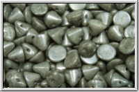Button®-Beads, 4mm, white, op., grey marbled, 50 Stk.