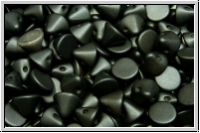 Button®-Beads, 4mm, white, alabaster, black met. matte, 50 Stk.