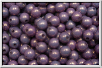 bhm. Glasperle, rund, 4mm, white, op., vega luster, 50 Stk.