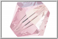 Preciosa Bicone, 4mm, pink sapphire, trans., AB, 50 Stk.