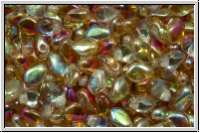 Gekko-Beads, 3x5mm, crystal, trans., lemon AB, 50 Stk.