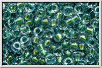 RR-11-3205, MIYUKI Rocailles, 11/0, crystal, trans., magic emerald/marine-ld., 10g